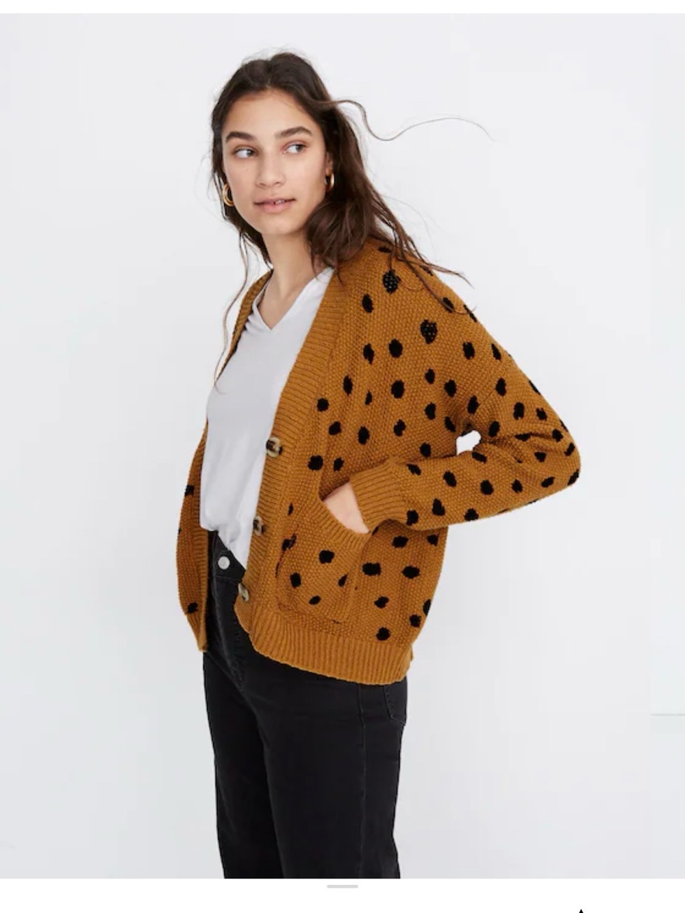 Madewell Hillview Cardigan Sweater in Painted Spots  Sz. XS